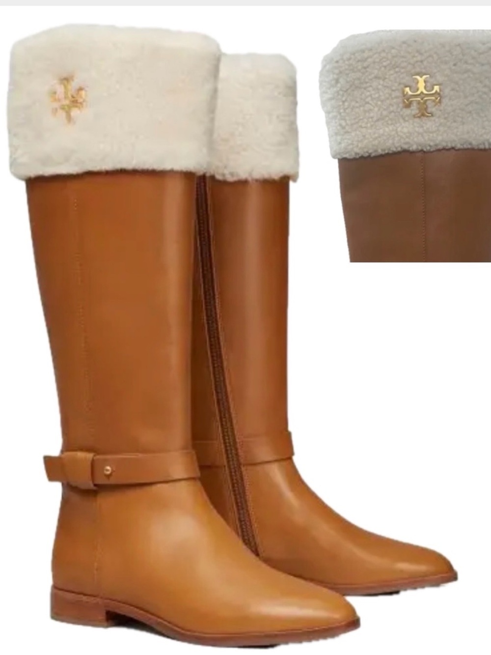 Tory Burch Shearling Everly Boot Calf Leather/Shearling
